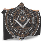 All Seeing Eye Symbol Print Hooded Blanket