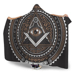 All Seeing Eye Symbol Print Hooded Blanket