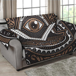 All Seeing Eye Symbol Print Loveseat Protector