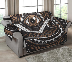 All Seeing Eye Symbol Print Loveseat Protector