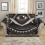 All Seeing Eye Symbol Print Loveseat Protector