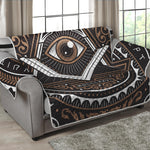 All Seeing Eye Symbol Print Loveseat Protector