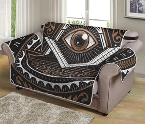 All Seeing Eye Symbol Print Loveseat Protector