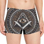 All Seeing Eye Symbol Print Men's Boxer Briefs