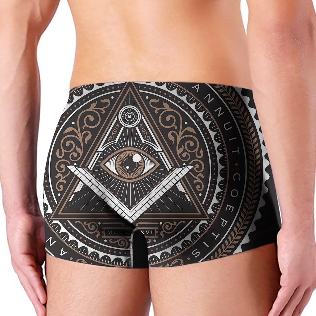 All Seeing Eye Symbol Print Men's Boxer Briefs