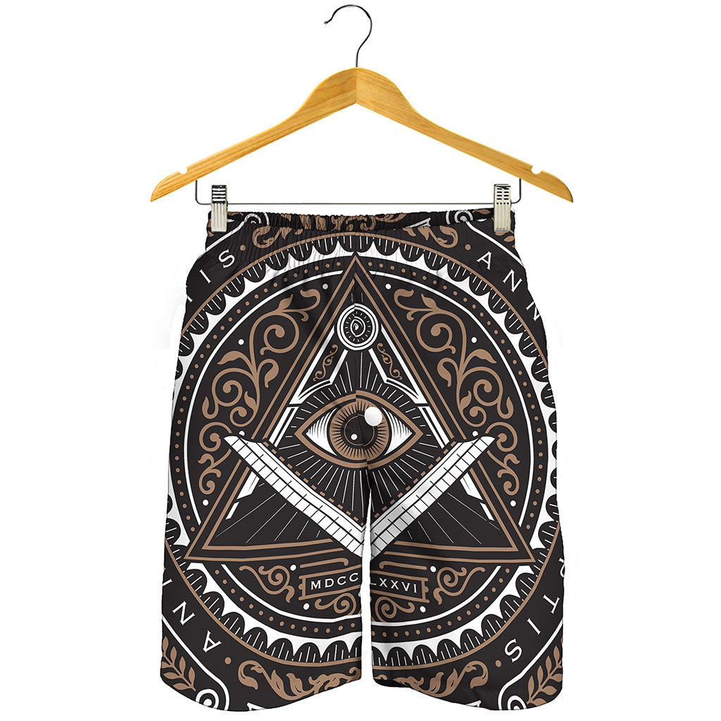 All Seeing Eye Symbol Print Men's Shorts