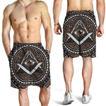 All Seeing Eye Symbol Print Men's Shorts