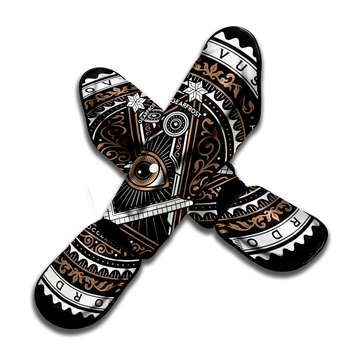 All Seeing Eye Symbol Print Muay Thai Shin Guard
