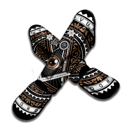 All Seeing Eye Symbol Print Muay Thai Shin Guard