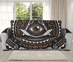 All Seeing Eye Symbol Print Oversized Sofa Protector