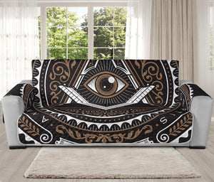 All Seeing Eye Symbol Print Oversized Sofa Protector