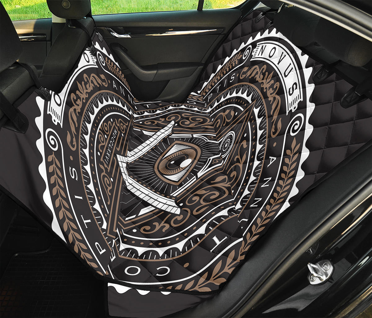 All Seeing Eye Symbol Print Pet Car Back Seat Cover