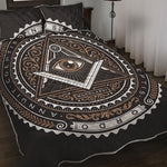 All Seeing Eye Symbol Print Quilt Bed Set