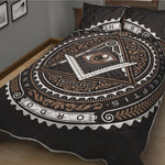 All Seeing Eye Symbol Print Quilt Bed Set