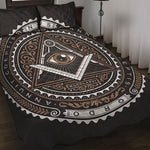 All Seeing Eye Symbol Print Quilt Bed Set