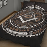 All Seeing Eye Symbol Print Quilt Bed Set