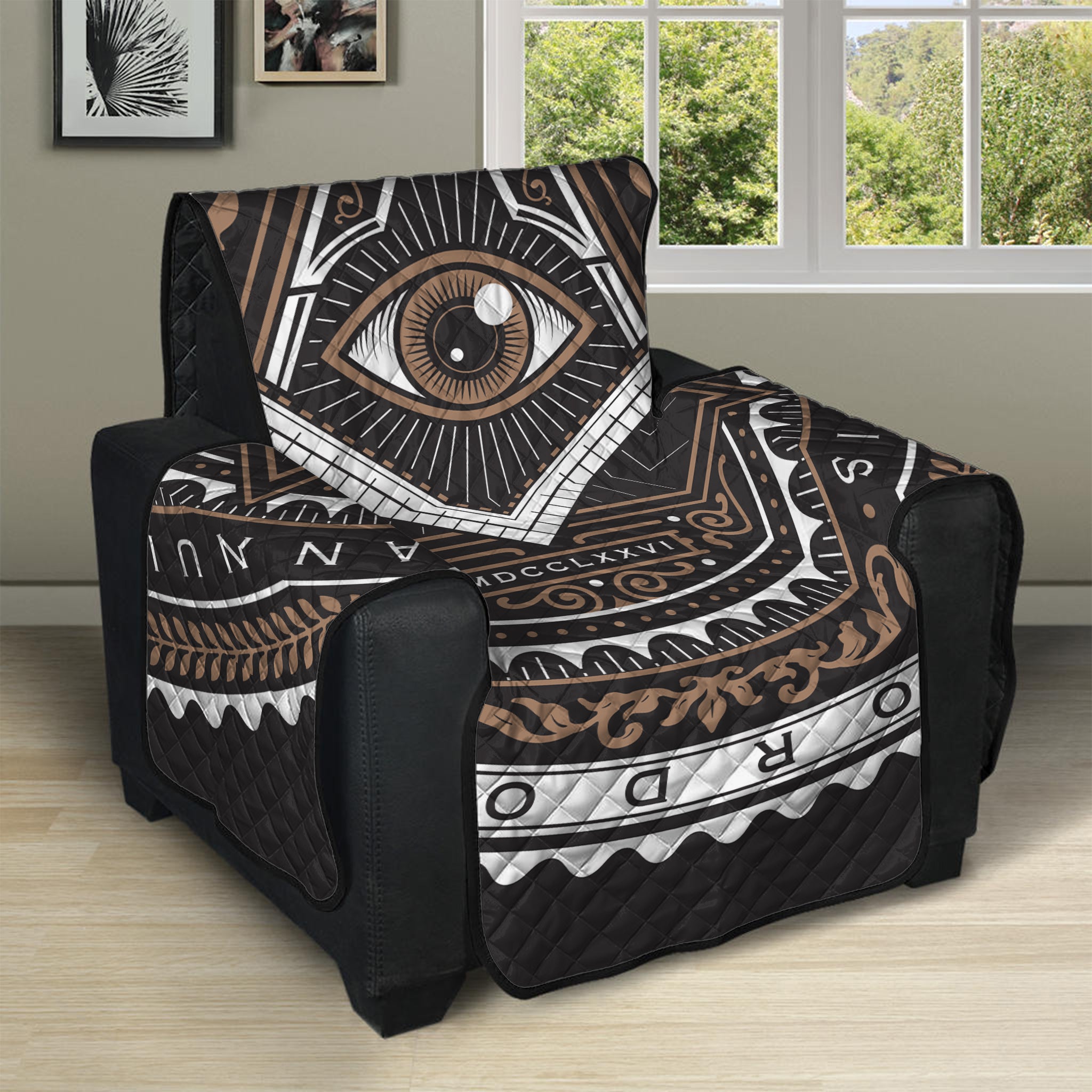 All Seeing Eye Symbol Print Recliner Protector