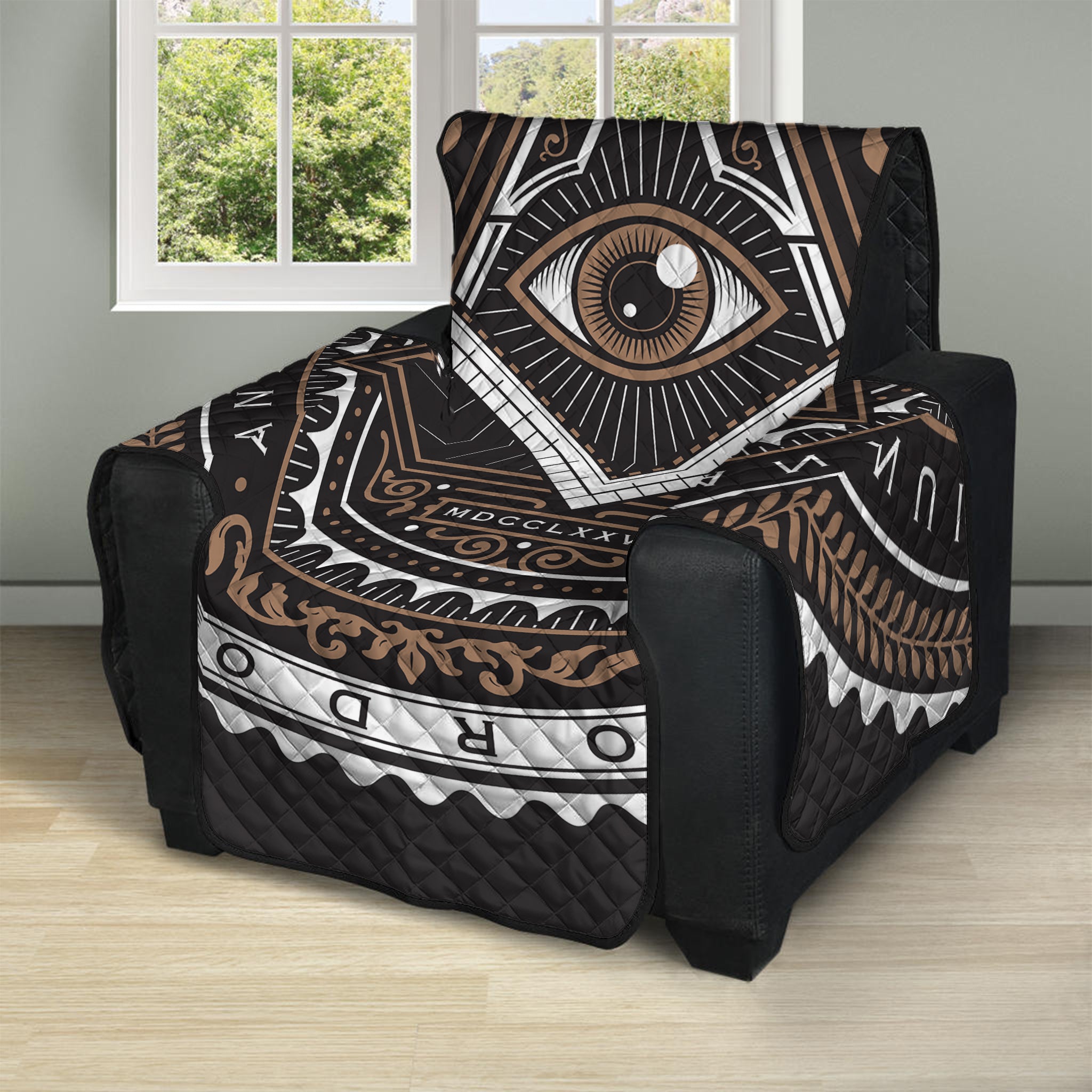 All Seeing Eye Symbol Print Recliner Protector