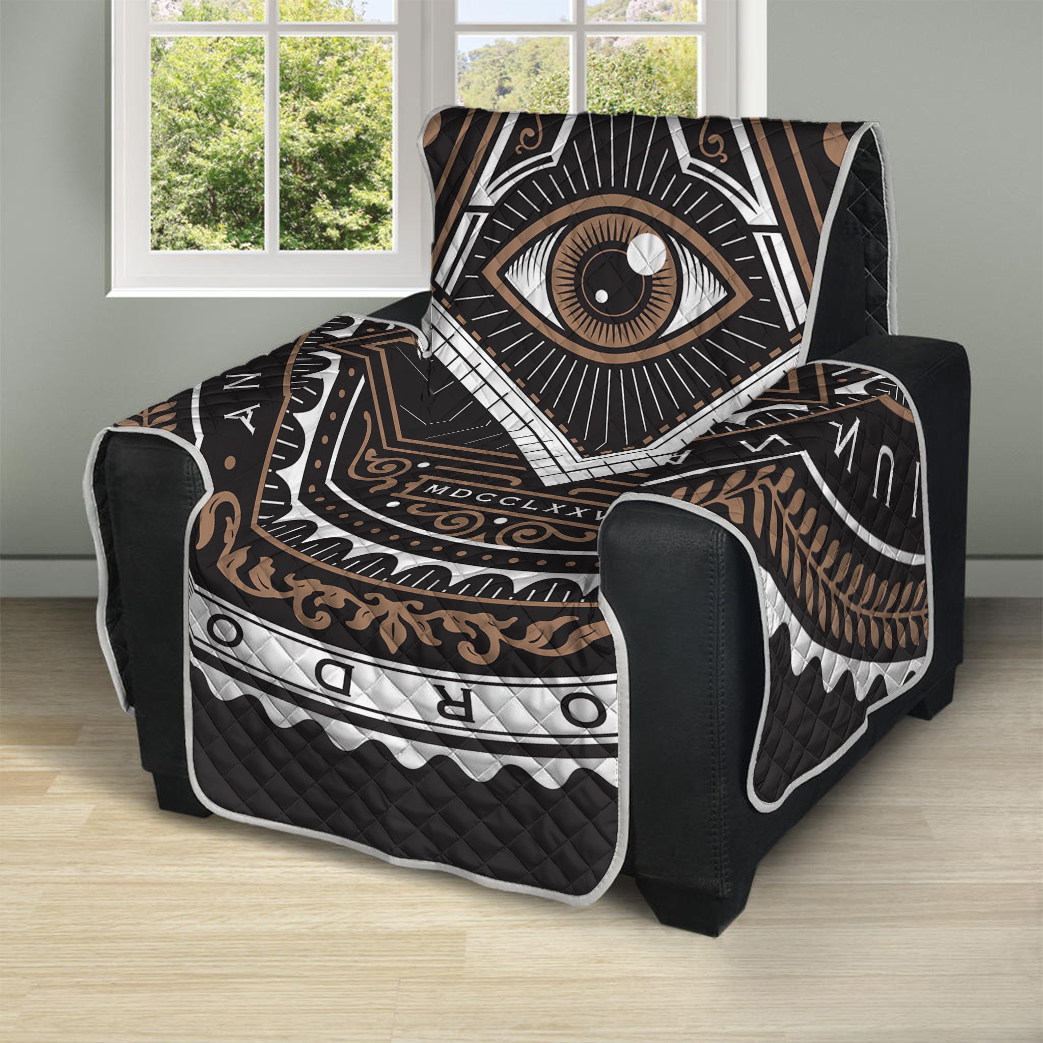 All Seeing Eye Symbol Print Recliner Protector