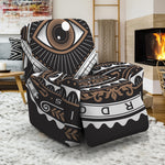 All Seeing Eye Symbol Print Recliner Slipcover