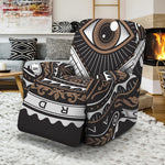 All Seeing Eye Symbol Print Recliner Slipcover