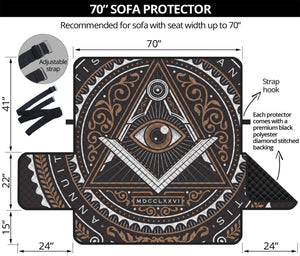 All Seeing Eye Symbol Print Sofa Protector