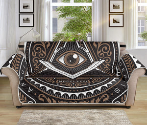 All Seeing Eye Symbol Print Sofa Protector