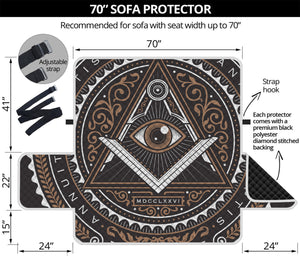 All Seeing Eye Symbol Print Sofa Protector