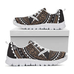 All Seeing Eye Symbol Print White Sneakers