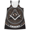 All Seeing Eye Symbol Print Women's Racerback Tank Top