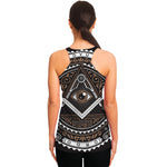 All Seeing Eye Symbol Print Women's Racerback Tank Top