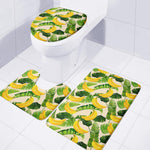 Aloha Banana Pattern Print 3 Piece Bath Mat Set