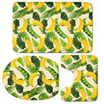 Aloha Banana Pattern Print 3 Piece Bath Mat Set