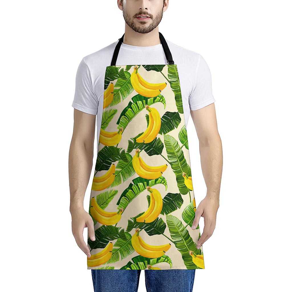 Aloha Banana Pattern Print Apron