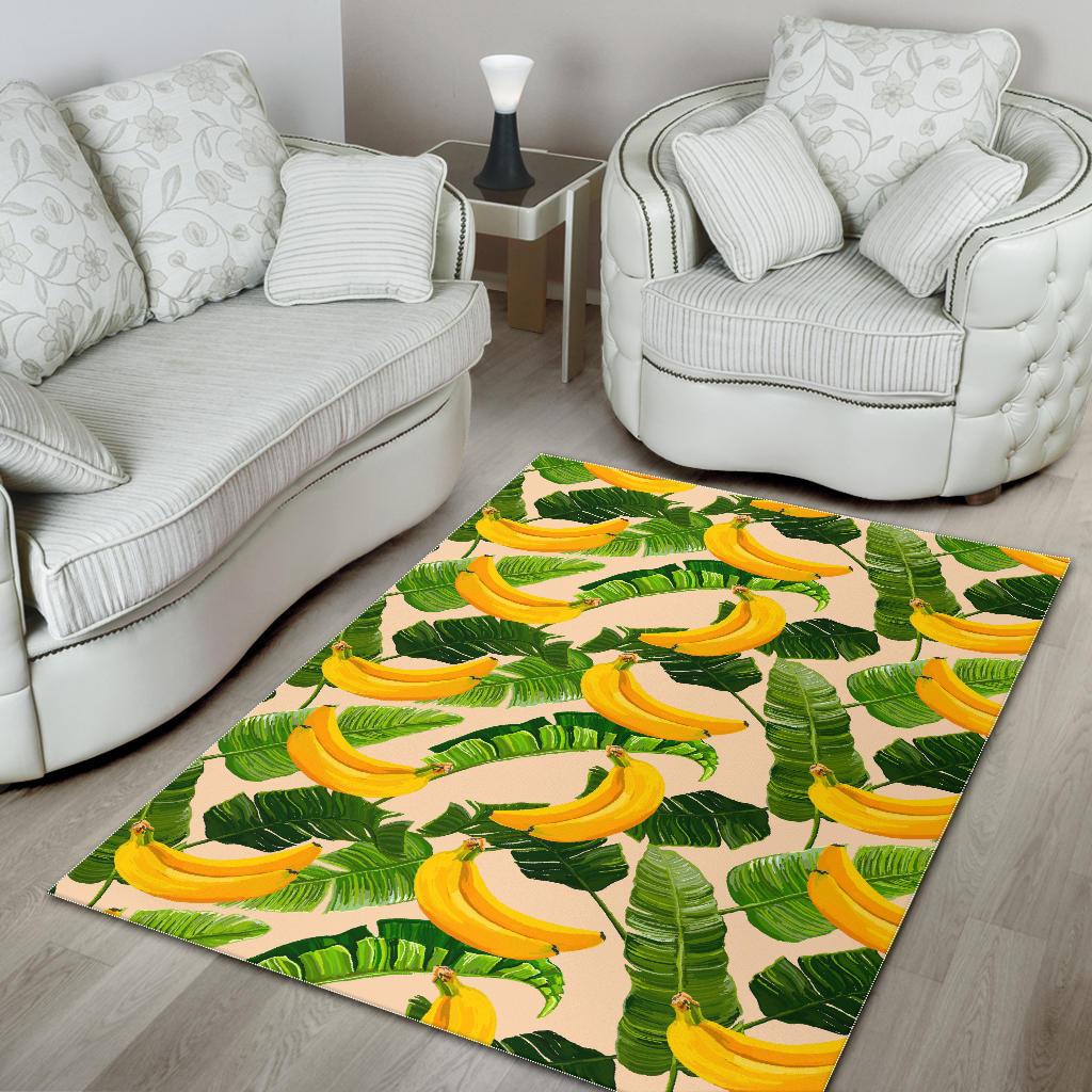 Aloha Banana Pattern Print Area Rug GearFrost