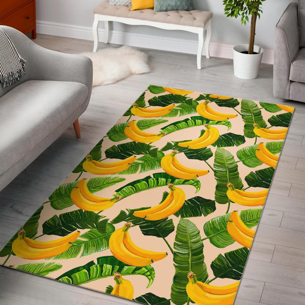 Aloha Banana Pattern Print Area Rug GearFrost