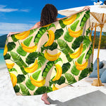 Aloha Banana Pattern Print Beach Sarong Wrap