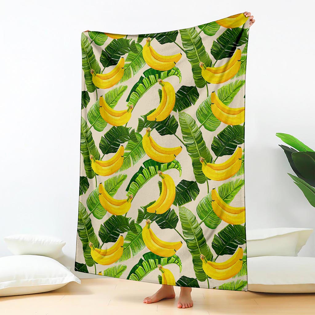 Aloha Banana Pattern Print Blanket