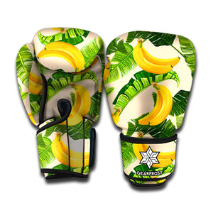 Aloha Banana Pattern Print Boxing Gloves