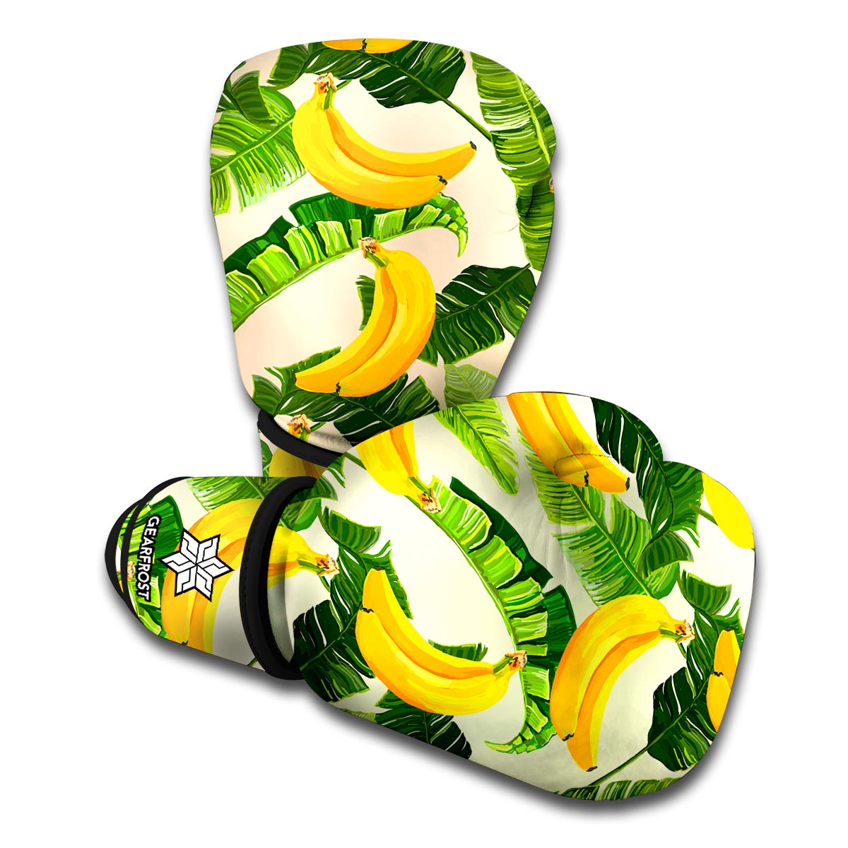 Aloha Banana Pattern Print Boxing Gloves