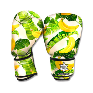 Aloha Banana Pattern Print Boxing Gloves