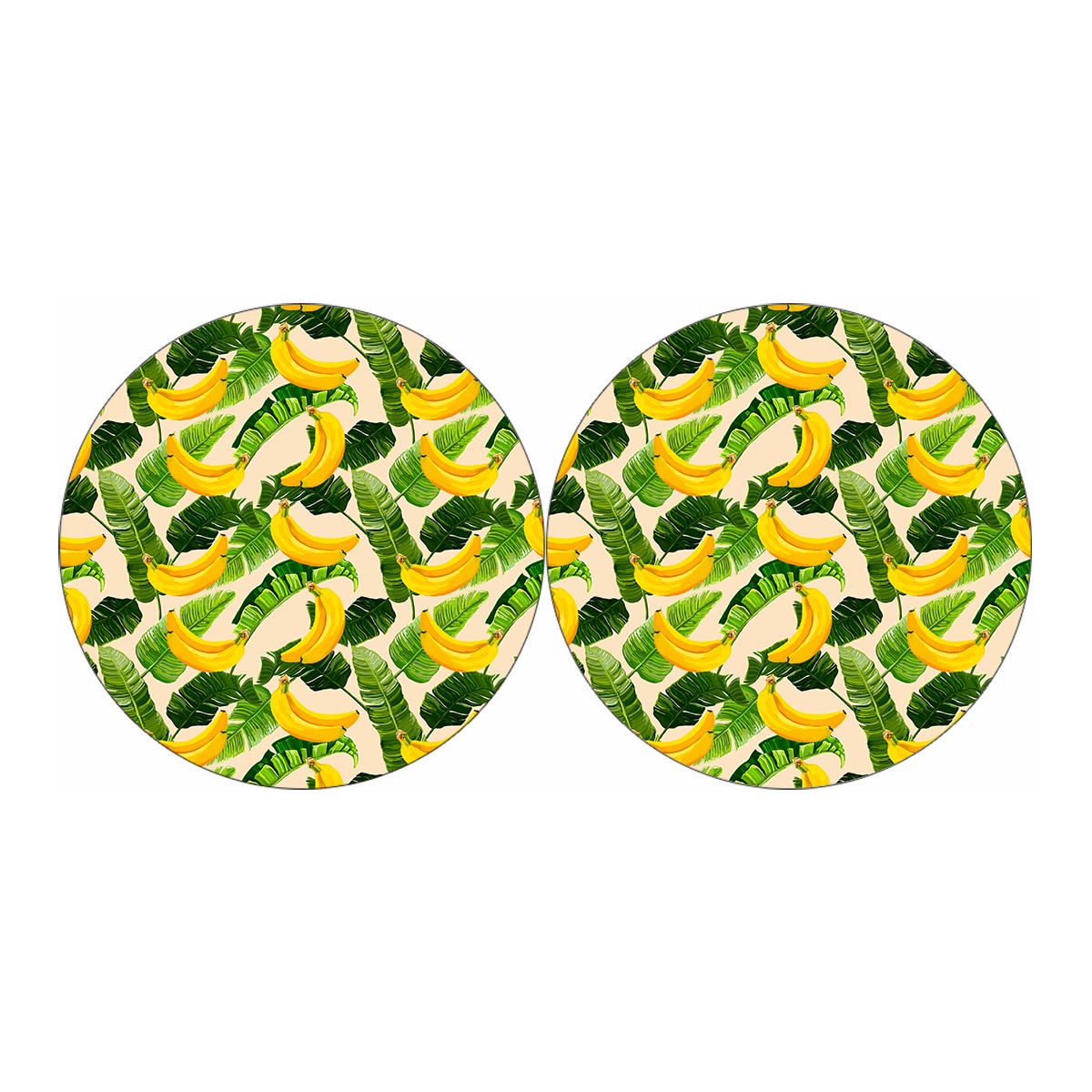 Aloha Banana Pattern Print Car Coasters