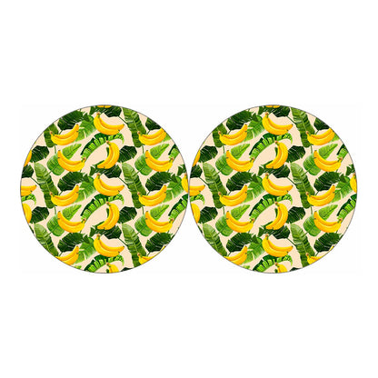 Aloha Banana Pattern Print Car Coasters