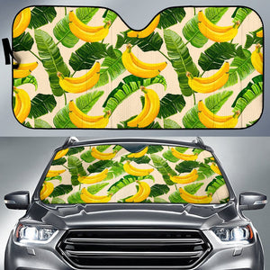 Aloha Banana Pattern Print Car Sun Shade GearFrost