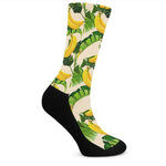 Aloha Banana Pattern Print Crew Socks