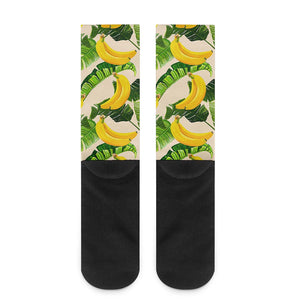 Aloha Banana Pattern Print Crew Socks