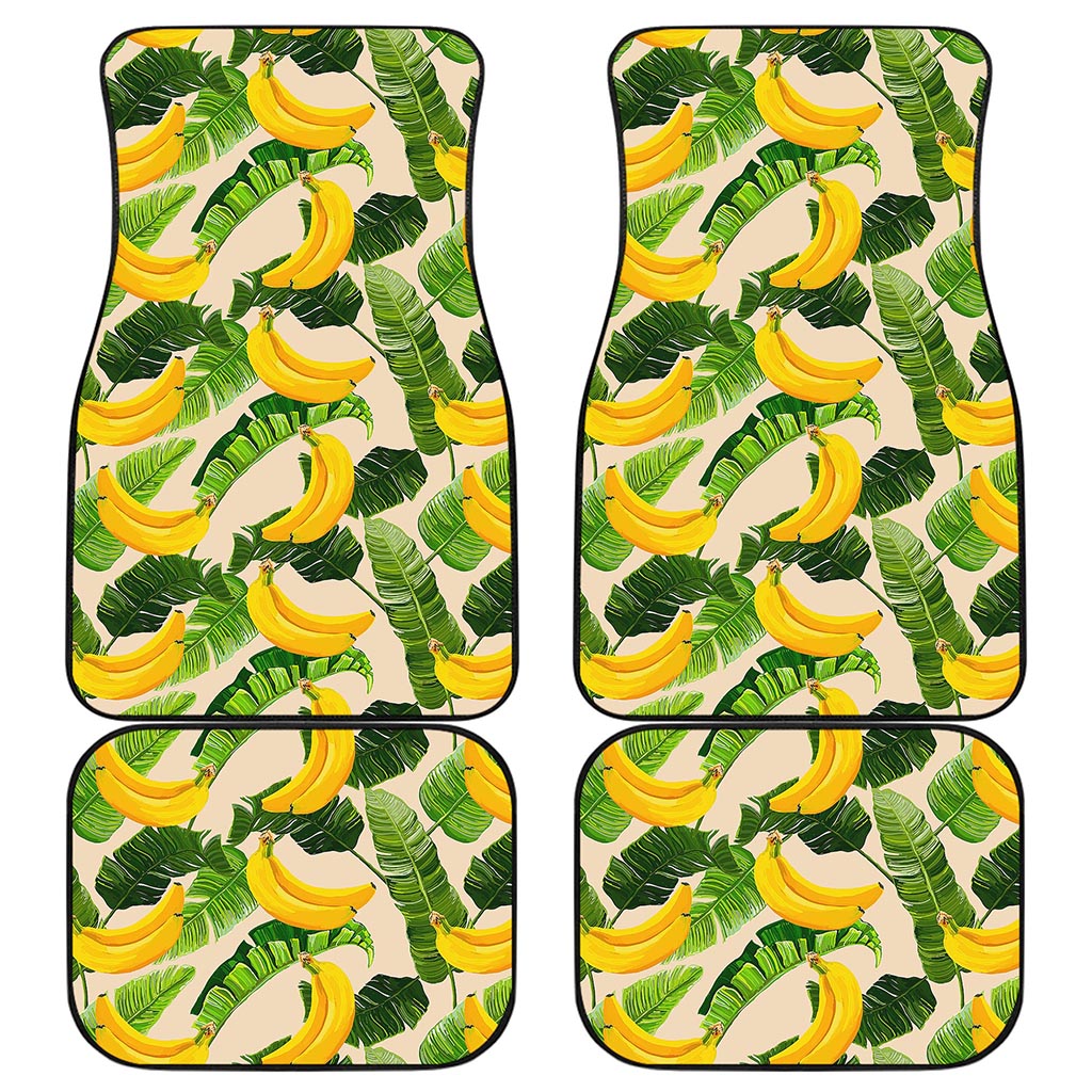 Aloha Banana Pattern Print Front and Back Car Floor Mats