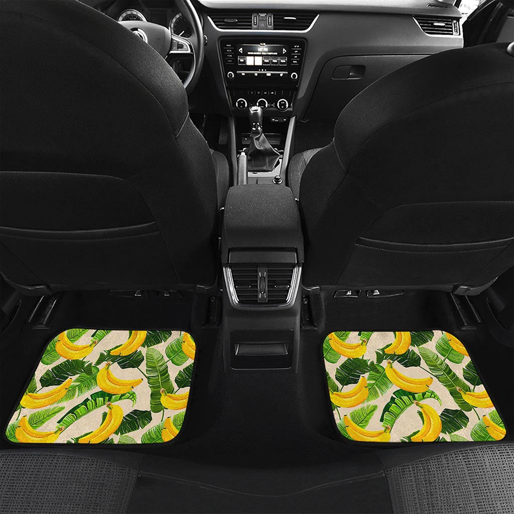 Aloha Banana Pattern Print Front and Back Car Floor Mats