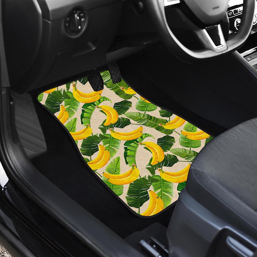 Aloha Banana Pattern Print Front and Back Car Floor Mats