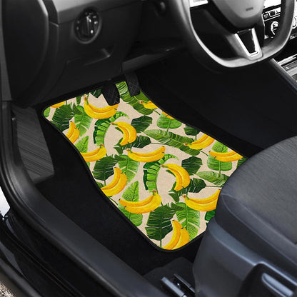 Aloha Banana Pattern Print Front and Back Car Floor Mats